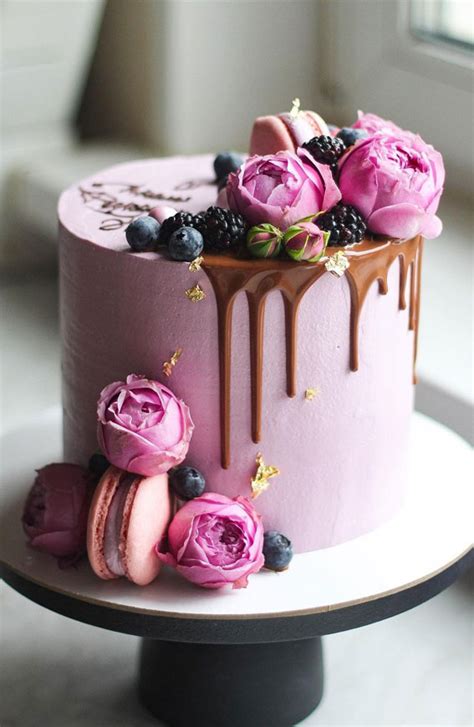 54 Jaw-Droppingly Beautiful Birthday Cake : Pink cake with pink flowers