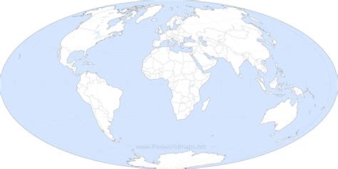 Blank Political Map Of World A4 Size