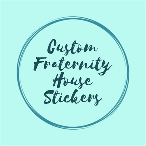 Custom Fraternity House / Sorority House Stickers Custom Stickers of ...