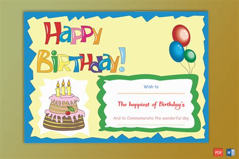 Birthday Gift Certificate Printable - NewFreePrintable.net