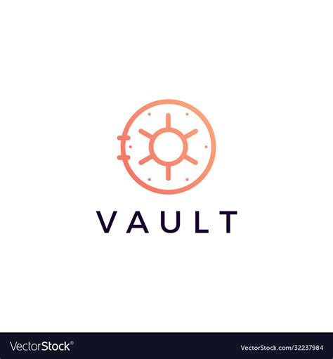 Vault locker logo icon Royalty Free Vector Image