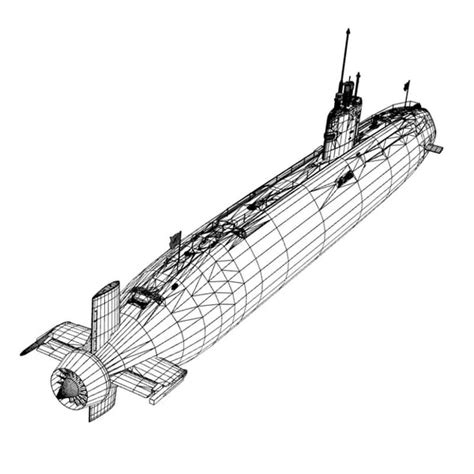 3d model trafalgar class submarine