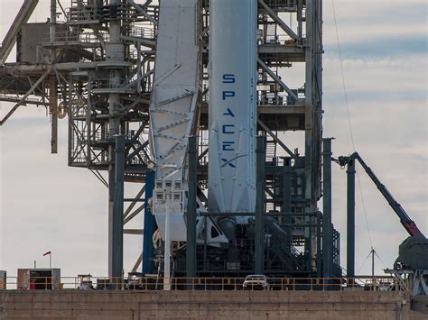 SpaceX Falcon Heavy launch: Rocket is vertical on launchpad, images ...