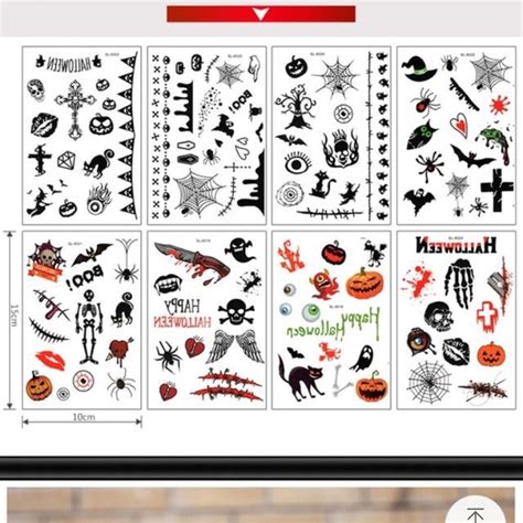 Halloween cute temporary tattoos, Hobbies & Toys, Stationery & Craft ...