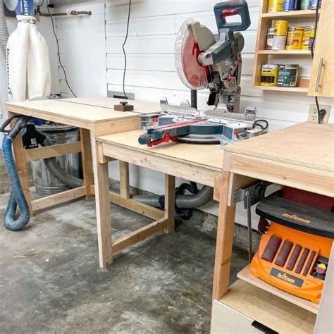 7 DIY Miter Saw Table Plans for your Workshop - The Handyman's Daughter