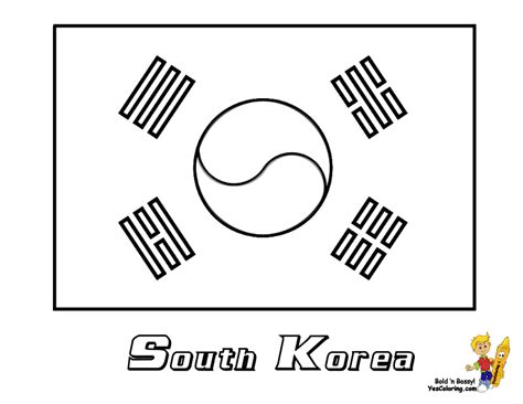 Korean Flag Coloring Page - Coloring Home