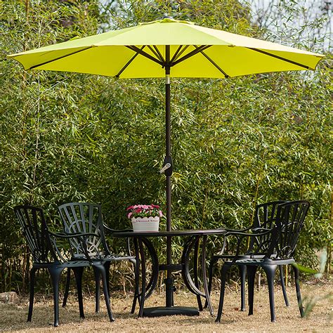 Amelia 9 ft. Patio Table Umbrella with Tilt and Crank, Lime Green ...