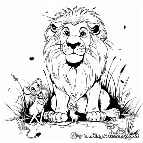 Lion And Mouse Coloring Pages - Free & Printable!