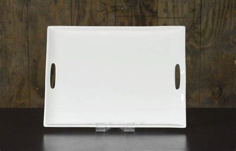 Rectangular White Platter w/ Handles | Buffet/Serving Pieces