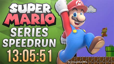 Super Mario Series Speedrun in 13:05:51 (Super Mario Bros.) - YouTube