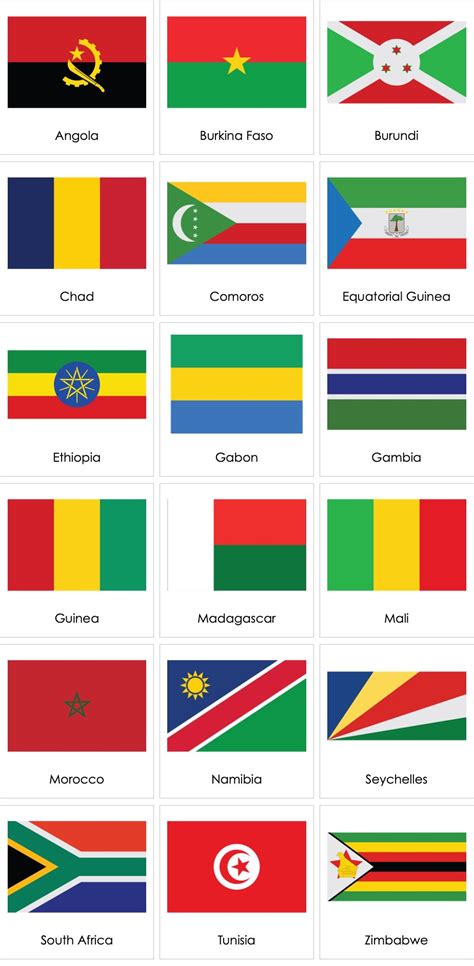 African Country Flags With Names