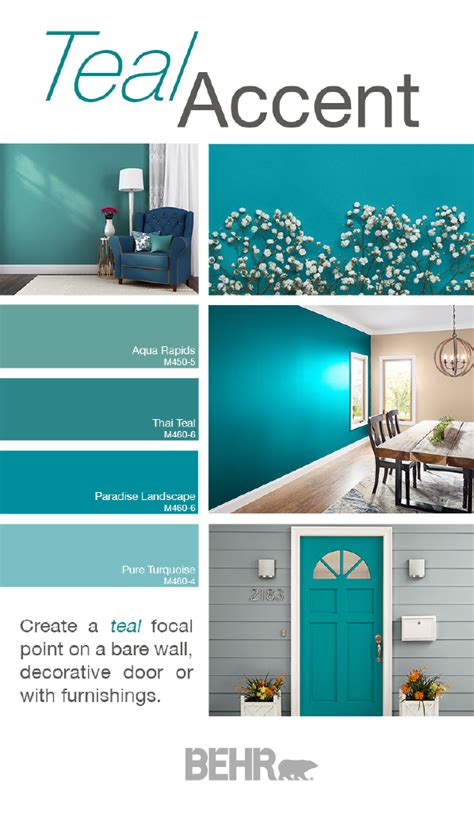 FAQ: Teal Accent Color Palette | Colorfully BEHR | Teal accent walls ...