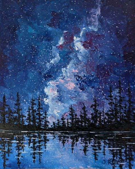 Night Sky Oil Painting