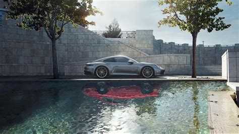 Porsche 992 With Original Reflection Live Wallpaper - WallpaperWaifu