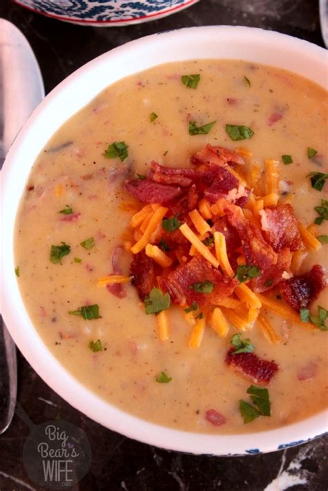 Cheesy Wild Rice Potato Soup - Big Bear's Wife - Super Easy Potato Soup