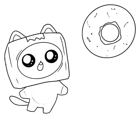 LankyBox Foxy and Donut coloring page - Download, Print or Color Online ...