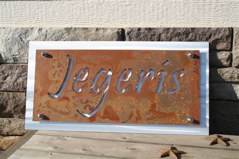 Customized Rustic Indoor/Outdoor Metal Name Sign, Custom Name Sign ...