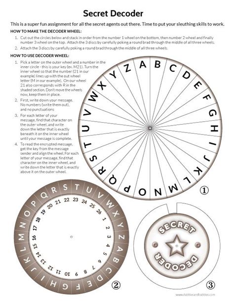 Printable Secret Decoder Wheel | Breakout EDU | Escape room puzzles ...