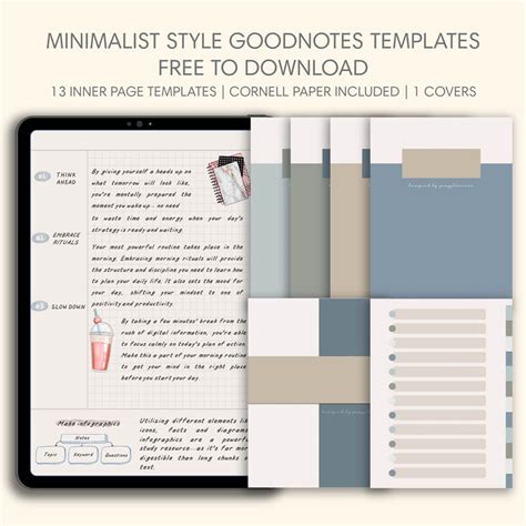 Free Goodnotes Templates Archives - Aesthetic Digital Planner & Notebook