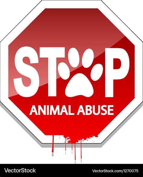 Stop animal abuse Royalty Free Vector Image - VectorStock