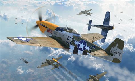 Download Battle Warplane Aircraft Military North American P-51 Mustang ...