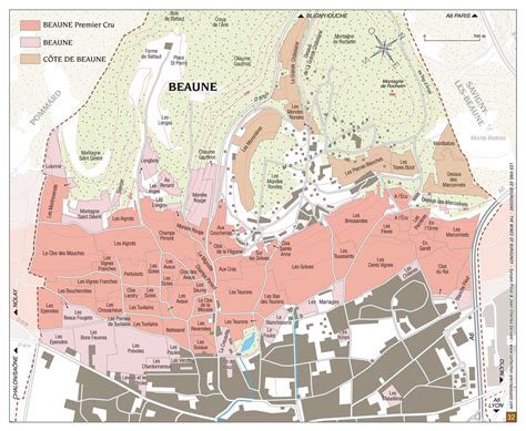 Stadtplan von Beaune | Detaillierte gedruckte Karten von Beaune, Frankreich der ...