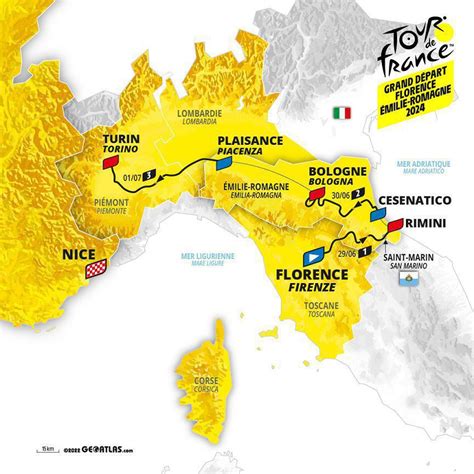 Stage 3 Map Tour De France 2024 - Muire Tiphani