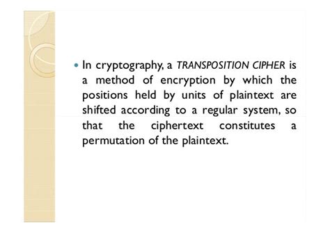 Transposition cipher