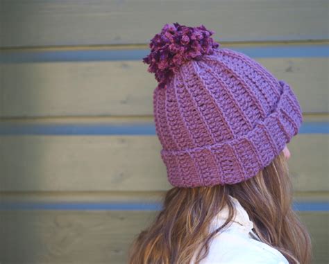 Easy Ribbed Beanie - Free Crochet Hat Pattern - Julie Measures