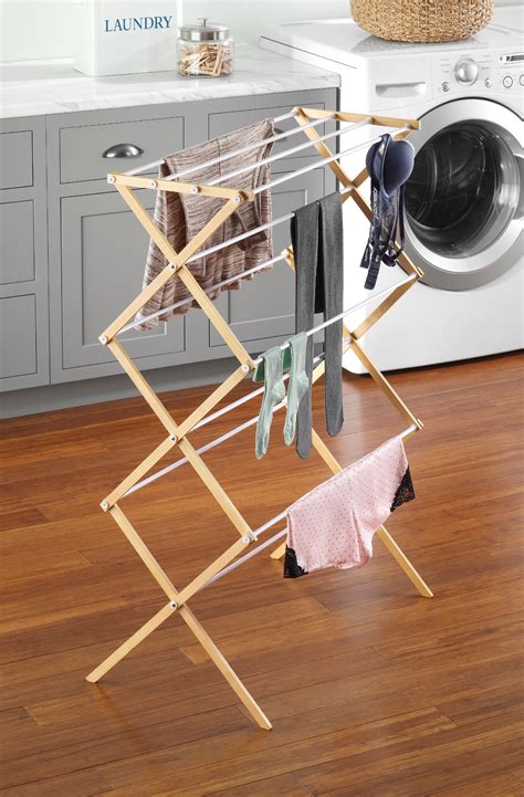 Whitmor 6026-2415 Natural Wood Clothes Drying Rack - Walmart.com ...