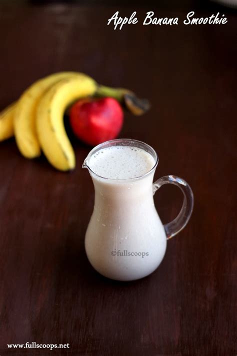 Apple Banana Smoothie | Smoothie Recipes ~ Full Scoops - A food blog ...