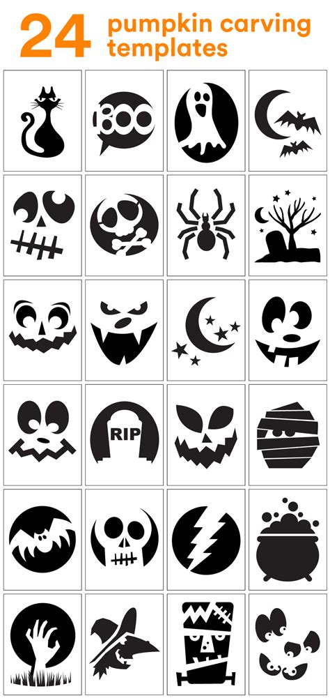 Printable Free Pumpkin Carving Stencils - Printable Form, Templates and ...