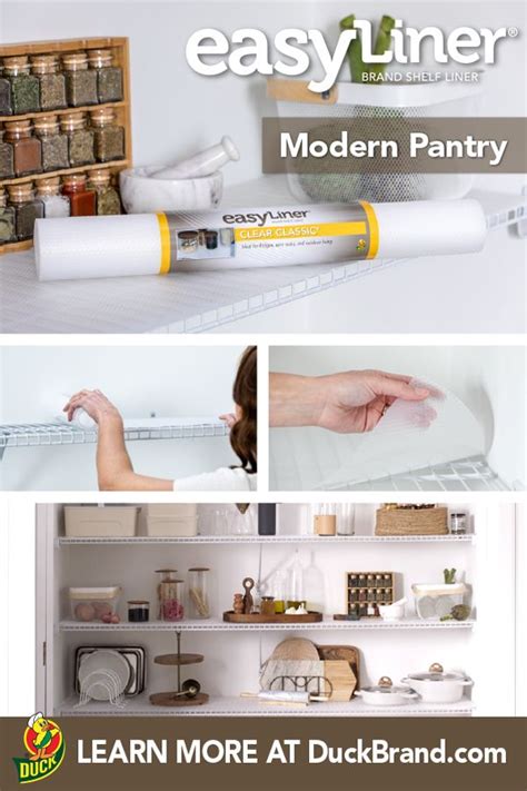 Modern Pantry with Clear Classic® EasyLiner® | Shelf liner, Pantry ...