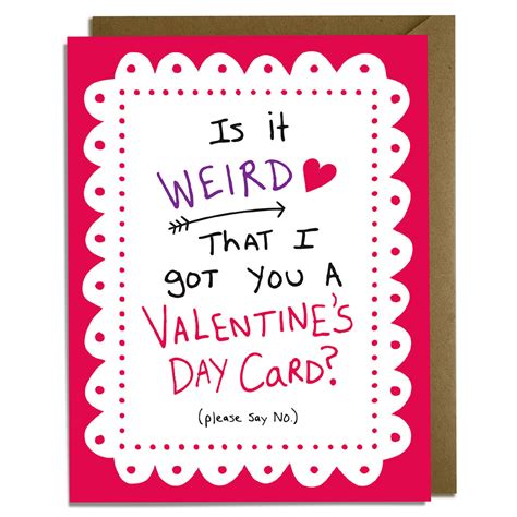 Funny Valentine's Day Card - Weird and Awkward for New Couples ...