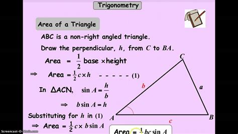 Non Right Angle Triangle Formula