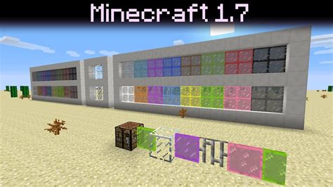 Minecraft 1.7 update - Colored Stained Glass / Panes - YouTube