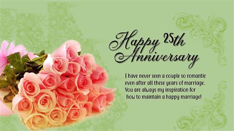 Happy 25th Anniversary Wishes for Wedding – Messages, Quotes, Status ...