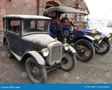 Two old vintage cars stock photo. Image of antique, shiny - 10514338