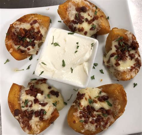 Homemade Potato Skins - Appetizers - Wilton House of Pizza - Pizza ...