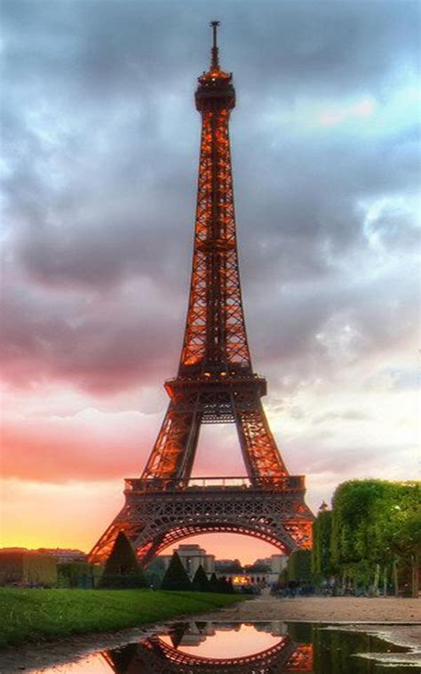 eiffel tower sunset background Paris sunset france wallpapers tower ...