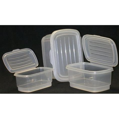 Plastic Food Storage Containers Set, Nested, Attached Lids, Dishwasher ...