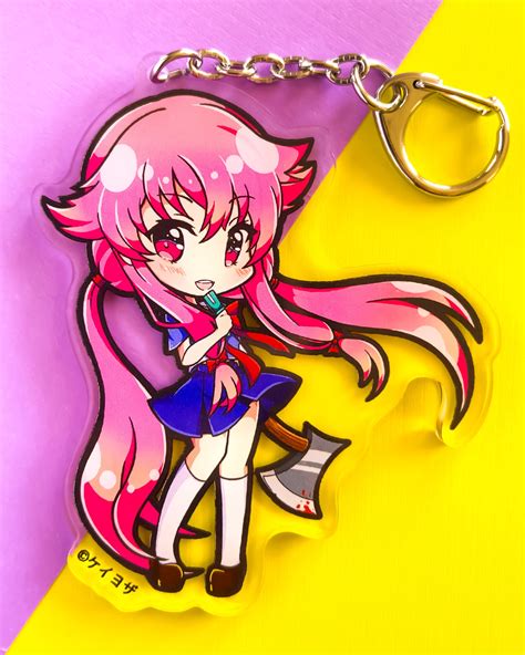 Mirai Nikki/future Diary Yuno Gasai 3.5 Acrylic Charm - Etsy