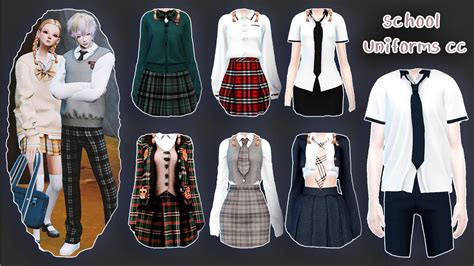 The Sims 4 | Must Have School Uniforms + CC Links - YouTube