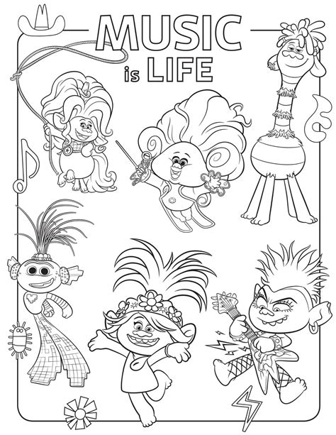 Trolls World Tour coloring pages - YouLoveIt.com