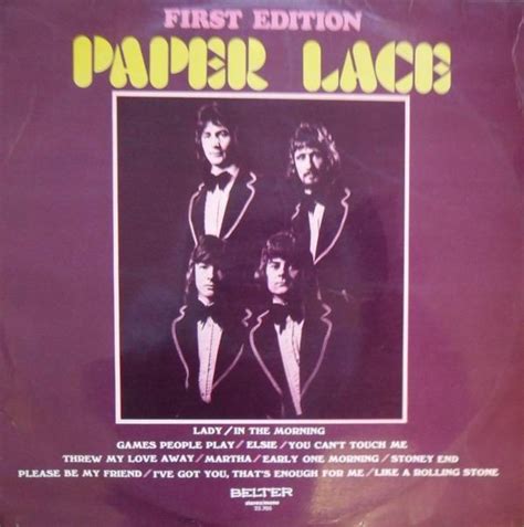 Paper Lace - First Edition (1973, Vinyl) | Discogs