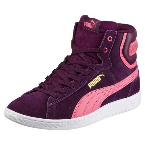 PUMA Suede Vikky Mid Women's High Top Sneakers in Purple - Lyst