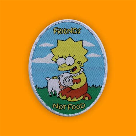 Lisa Simpson Vegan Vegetarian Patch | Lisa simpson, Patches, Vegan tattoo