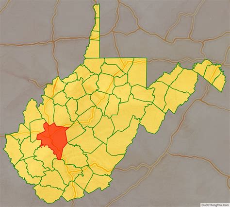 Map of Kanawha County, West Virginia - Thong Thai Real