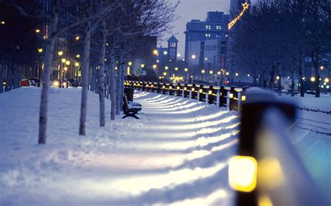 cityscape, City, Winter, Night, Snow Wallpapers HD / Desktop and Mobile ...