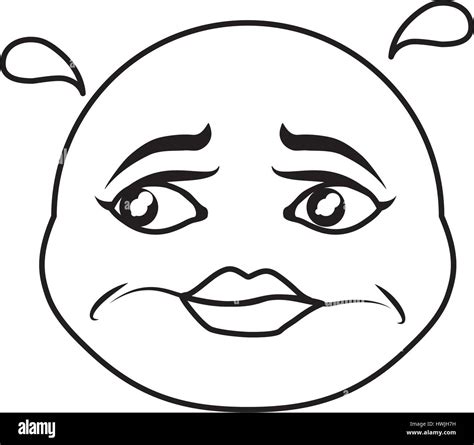 Concerned cartoon face Stock Vector Image & Art - Alamy